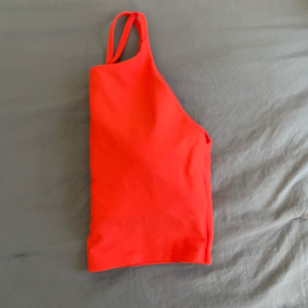 Orange cropped workout bralette